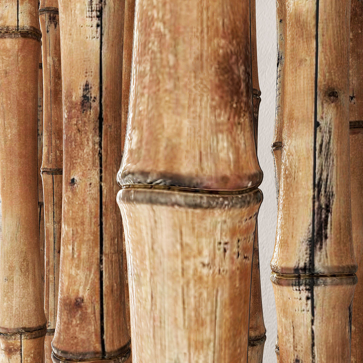 Branch bambood decor concrete fundament 3D model_5