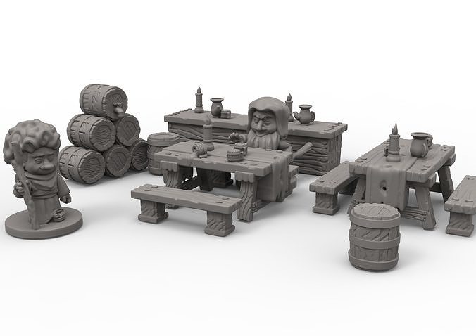 tavern decorations 3D print model