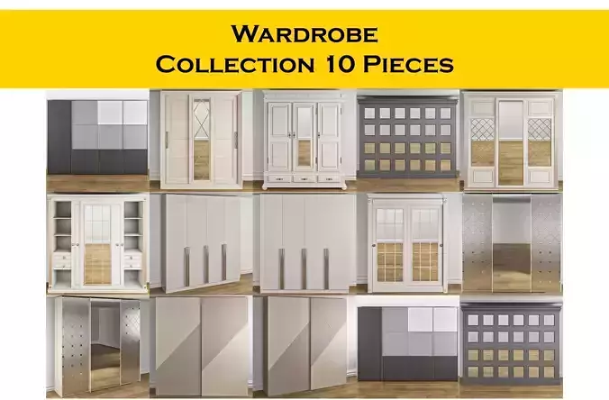 Wardrobe Collection 10 Pieces 3d model