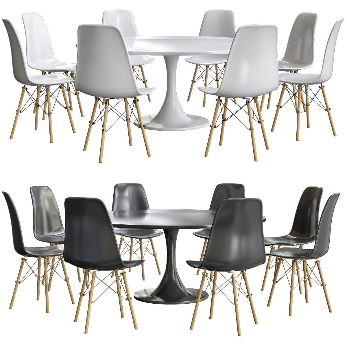 Dinning table Collection 17 Pieces 3d model 3D model_5