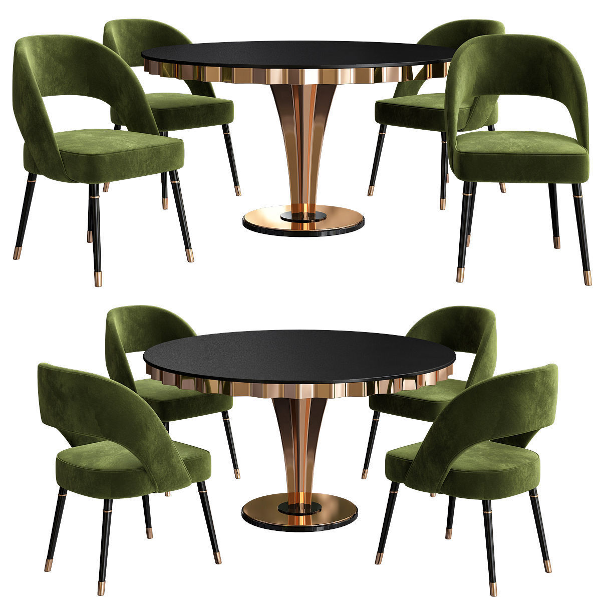 Dinning table Collection 17 Pieces 3d model 3D model_16