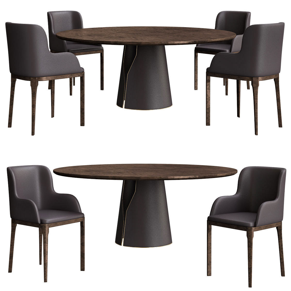 Dinning table Collection 17 Pieces 3d model 3D model_11