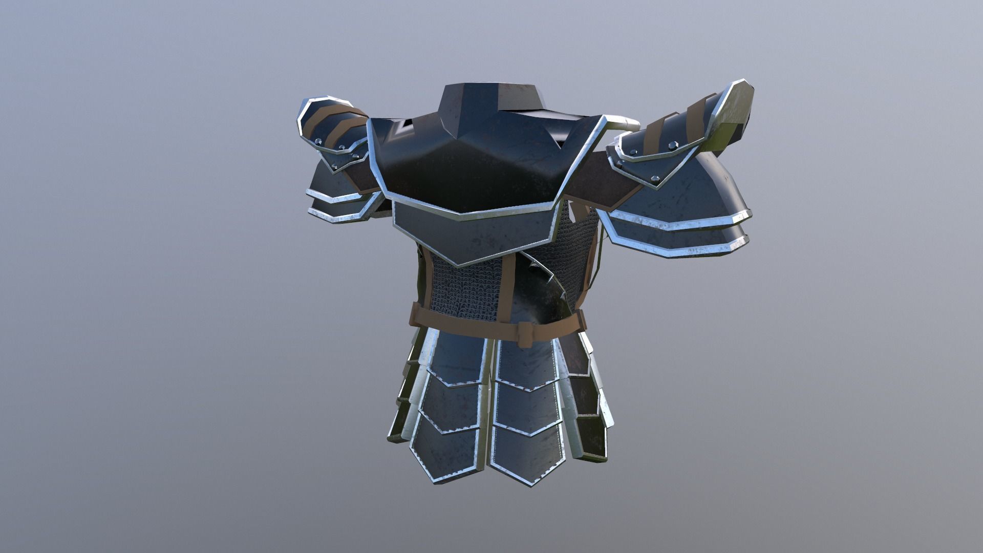 armor Free low-poly 3D model_11