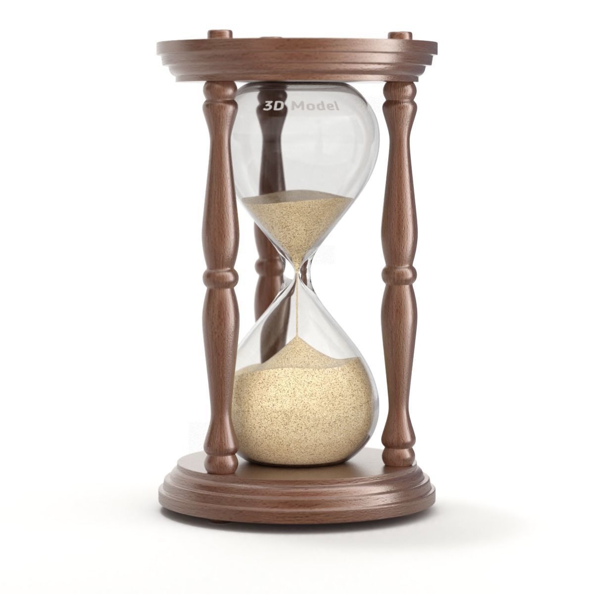 Hourglass with sand 3D model_1