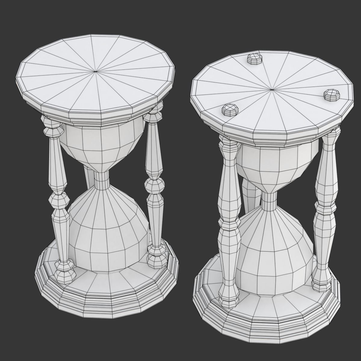 Hourglass with sand 3D model_16