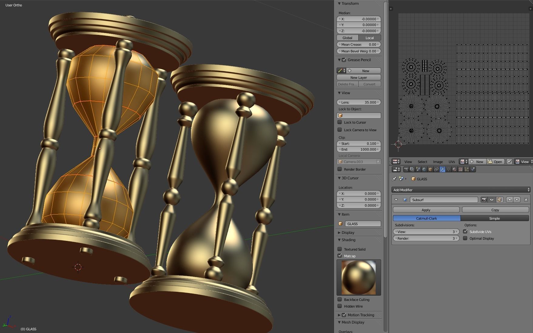 Hourglass with sand 3D model_13