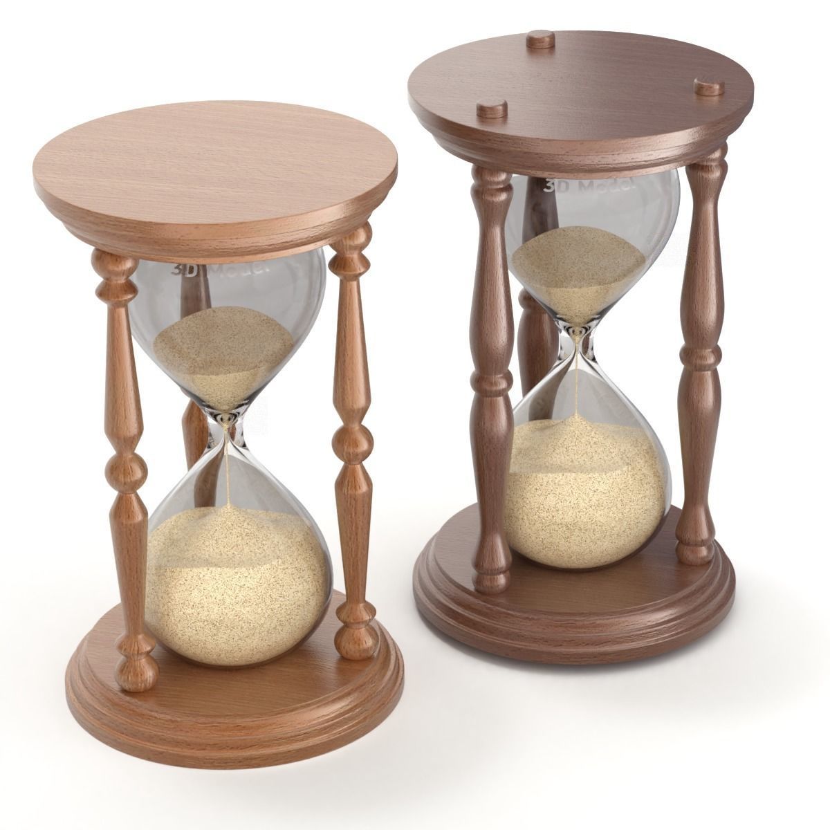 Hourglass with sand 3D model_3