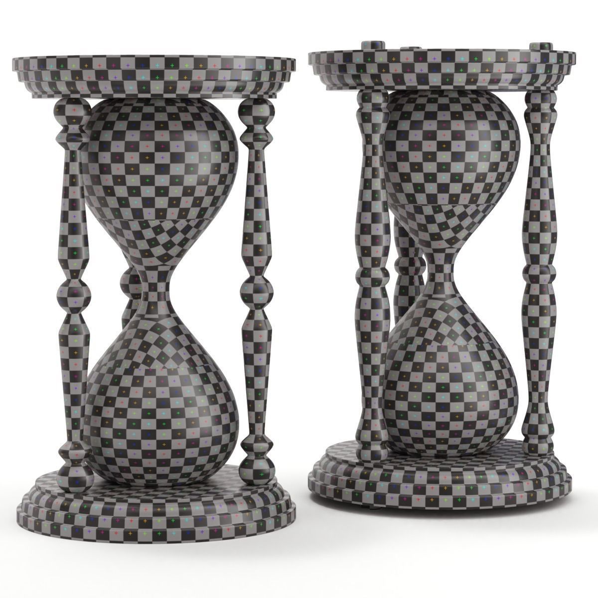 Hourglass with sand 3D model_9