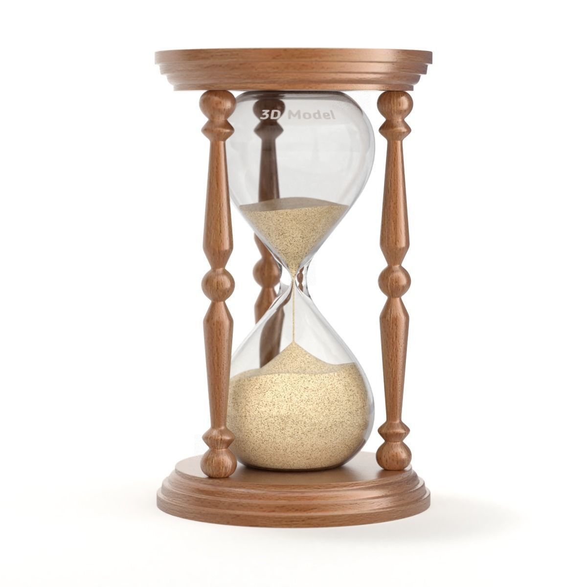 Hourglass with sand 3D model_2