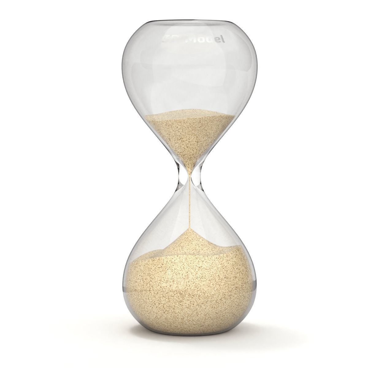 Hourglass with sand 3D model_7