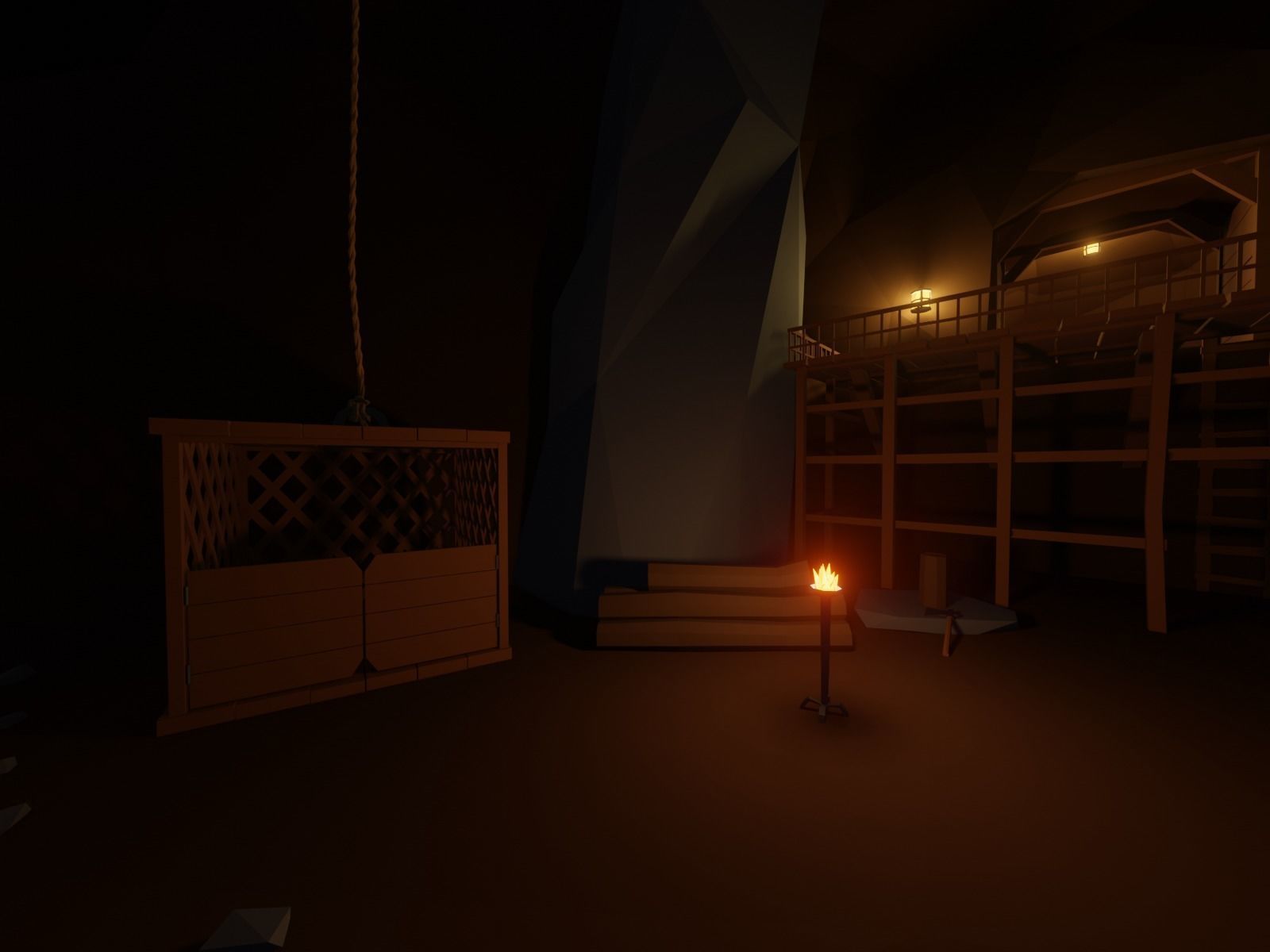 Ancient cave temple 3D model_8