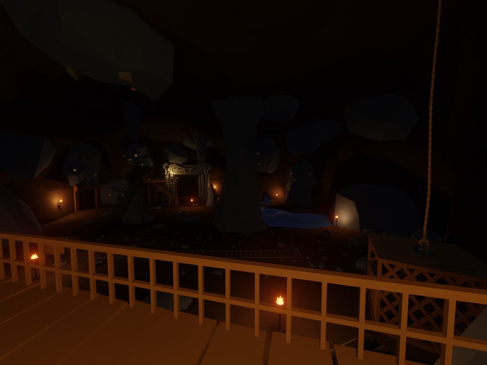 Ancient cave temple 3D model_4