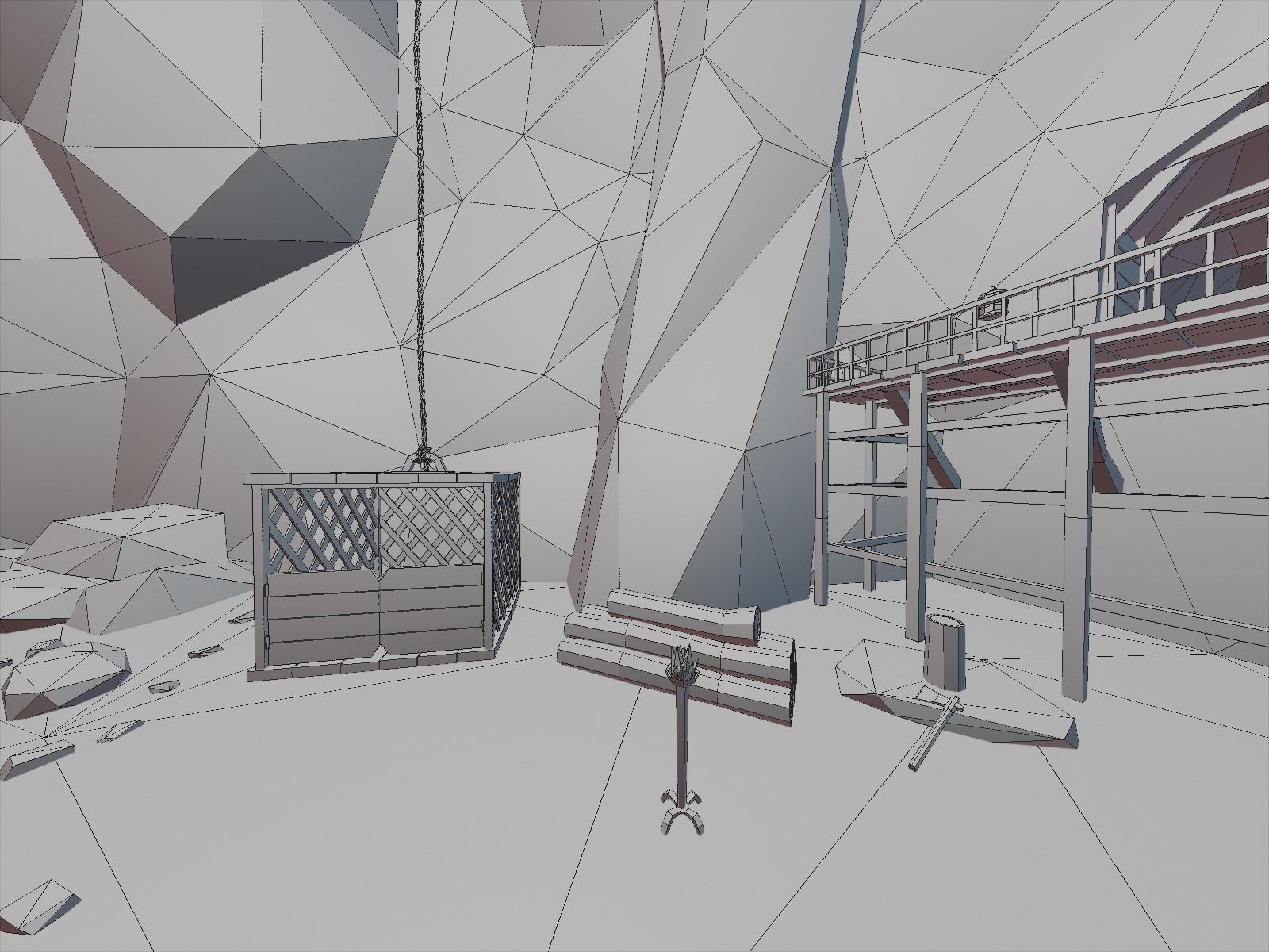 Ancient cave temple 3D model_24