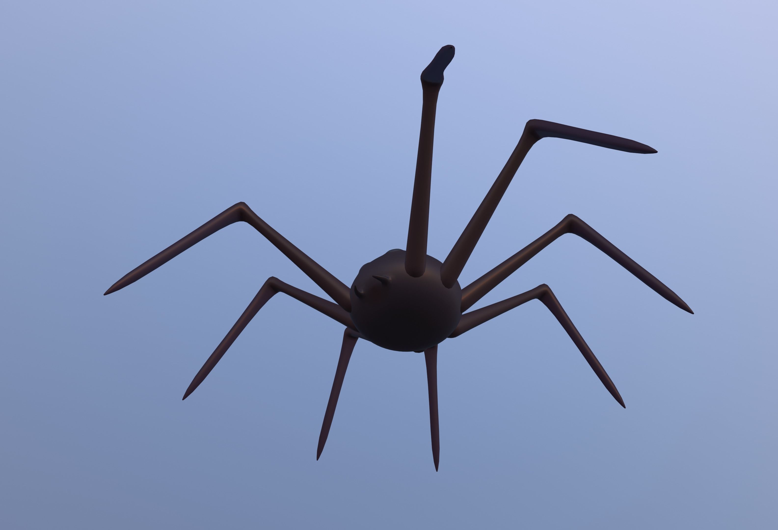 Halloween Toon Spider 3D model_3