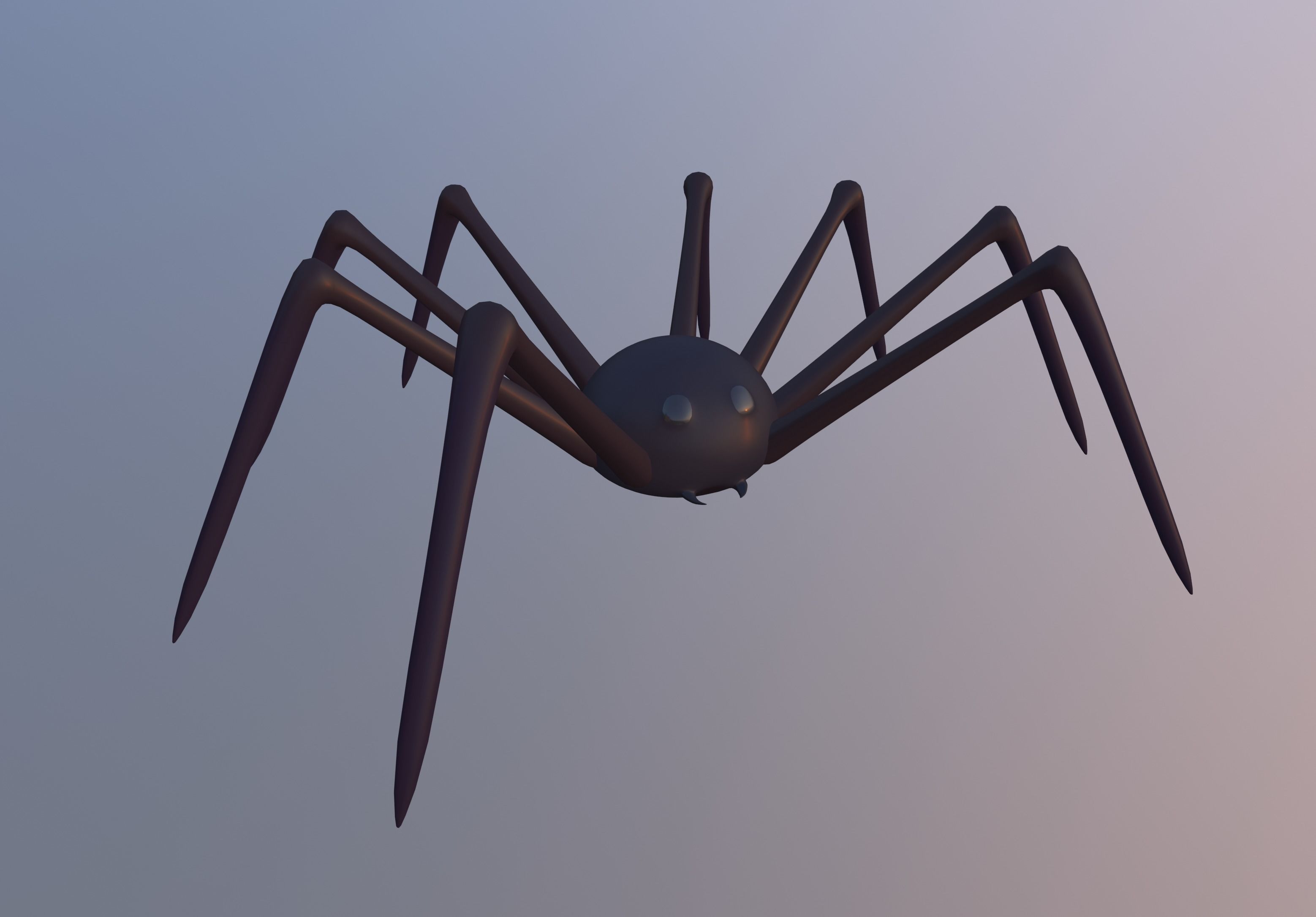 Halloween Toon Spider 3D model_6