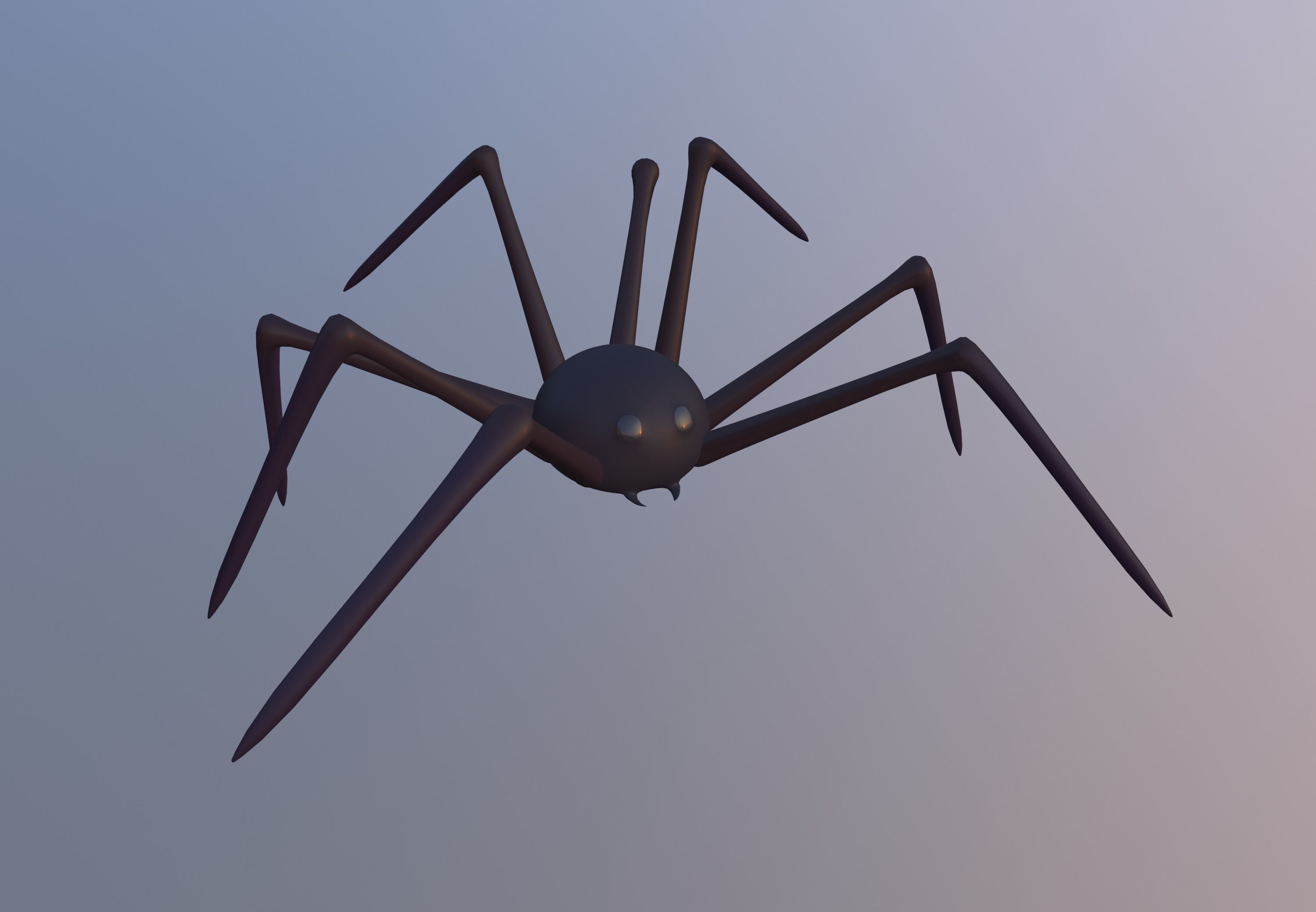 Halloween Toon Spider 3D model_7