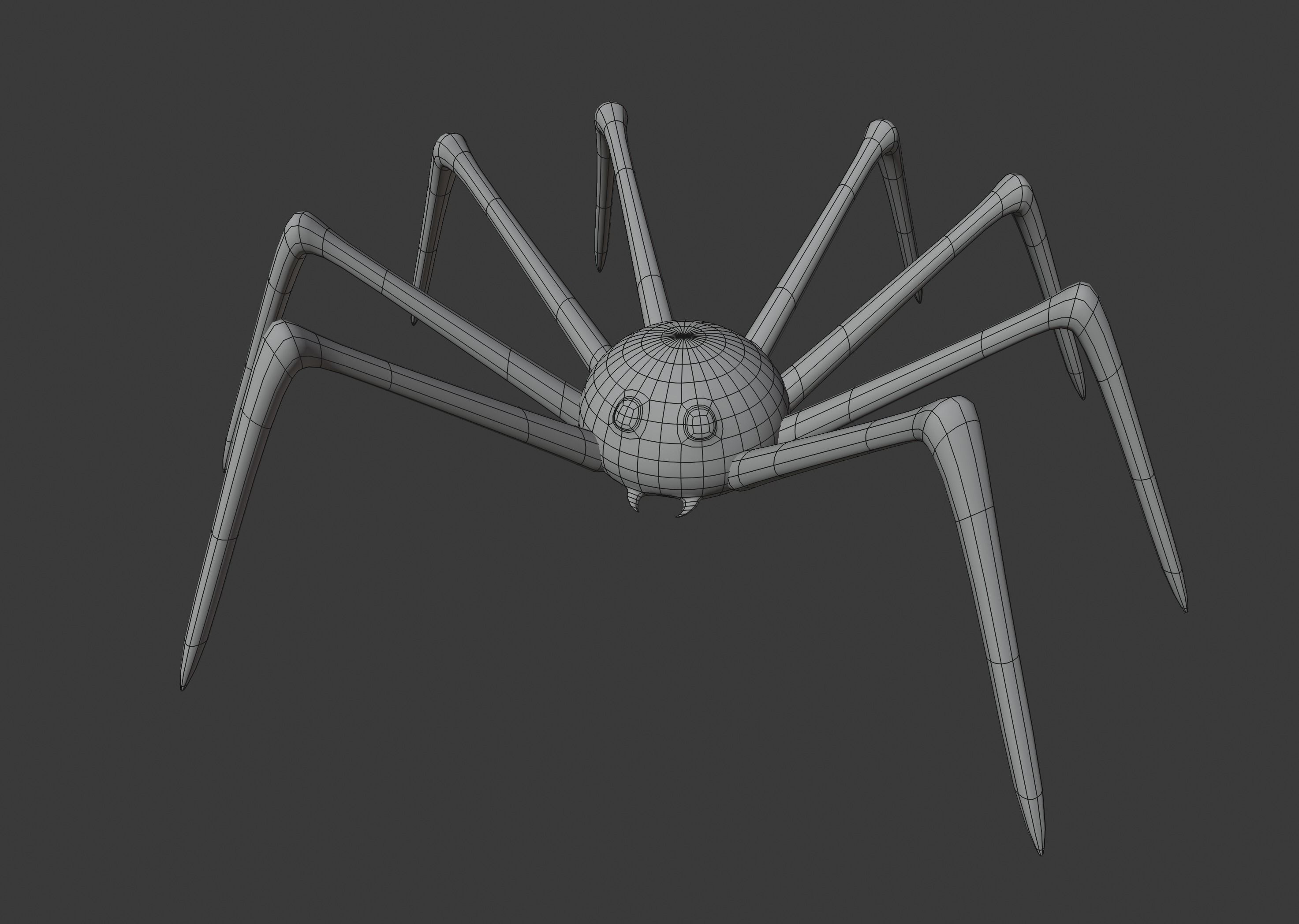 Halloween Toon Spider 3D model_9