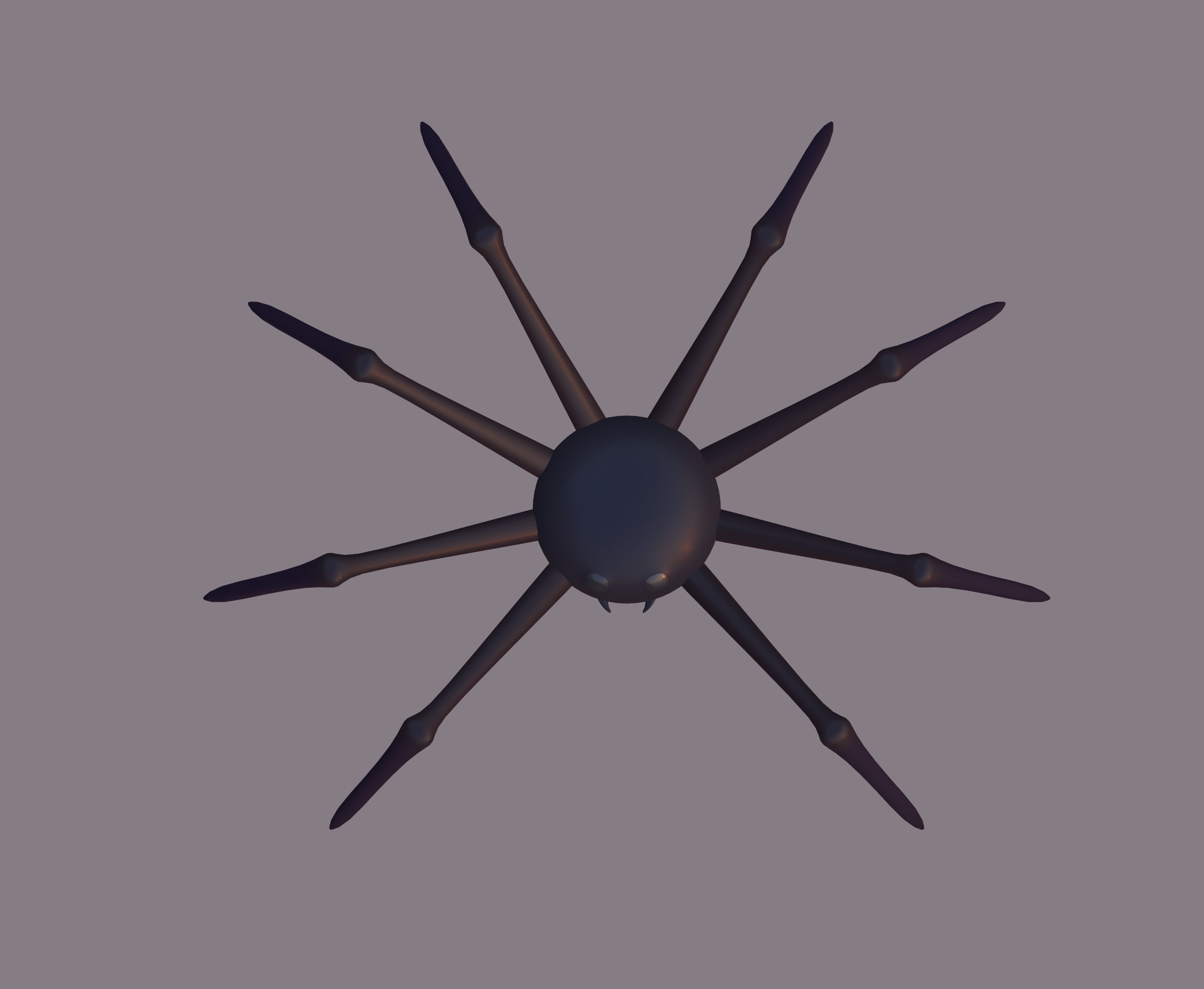 Halloween Toon Spider 3D model_2