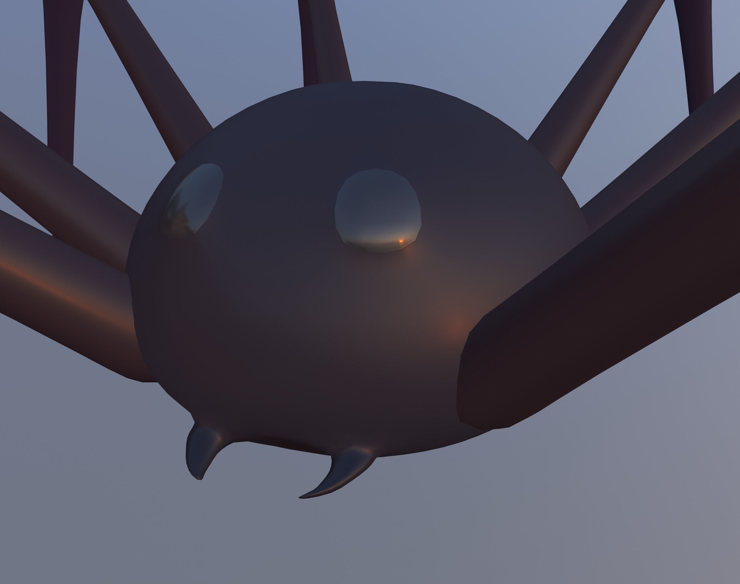 Halloween Toon Spider 3D model_4