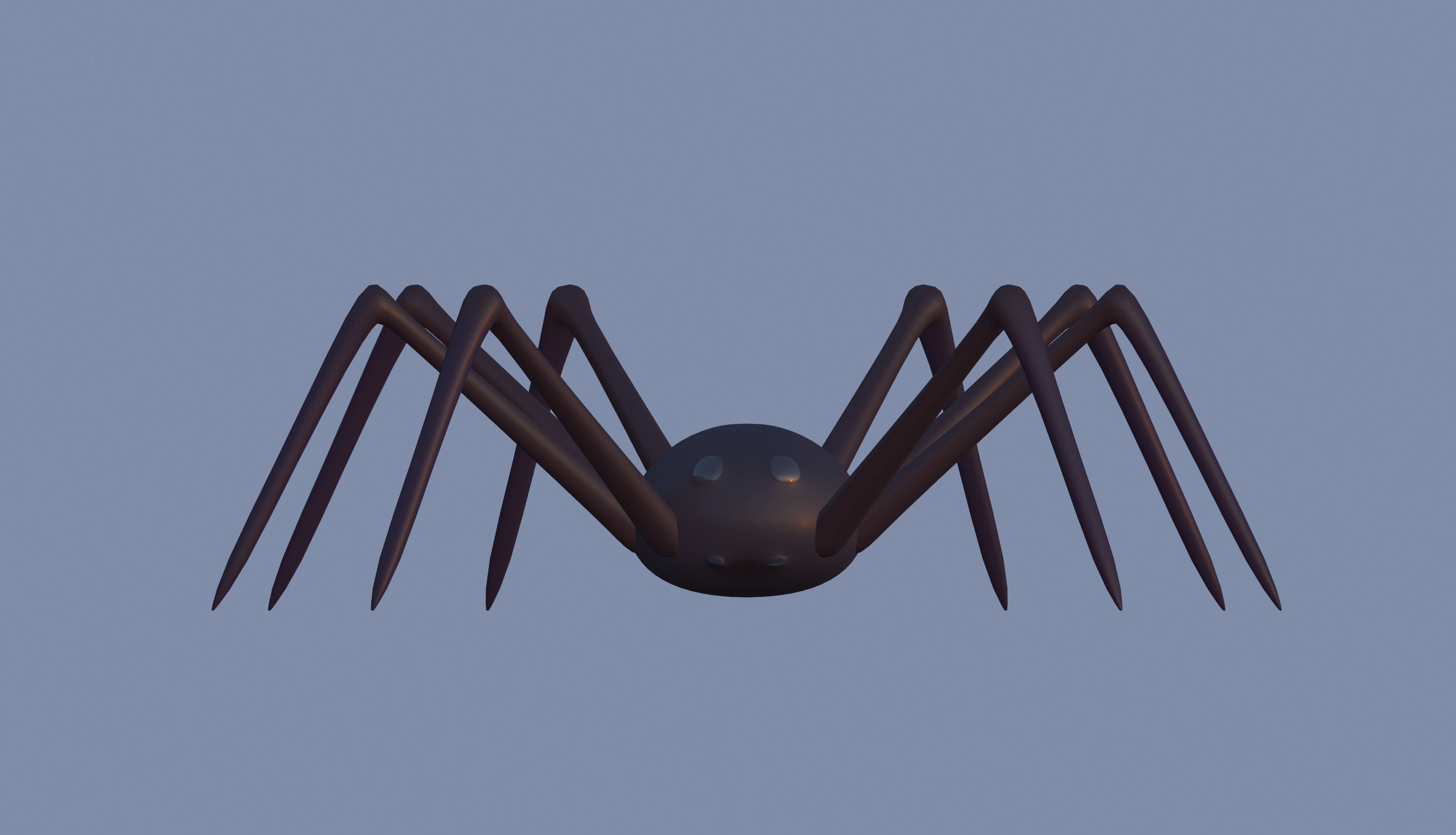 Halloween Toon Spider 3D model_1