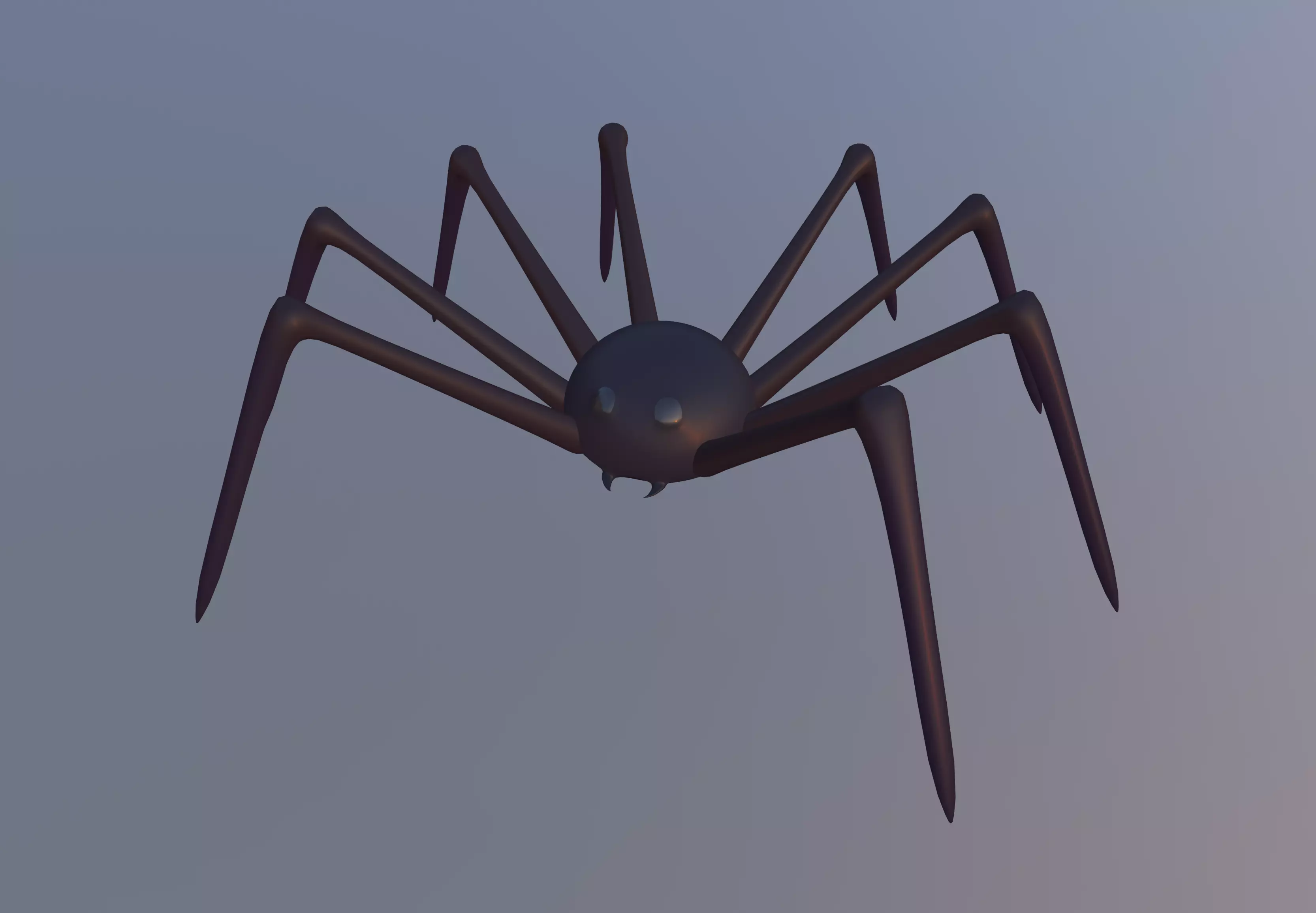 Halloween Toon Spider 3D model_0