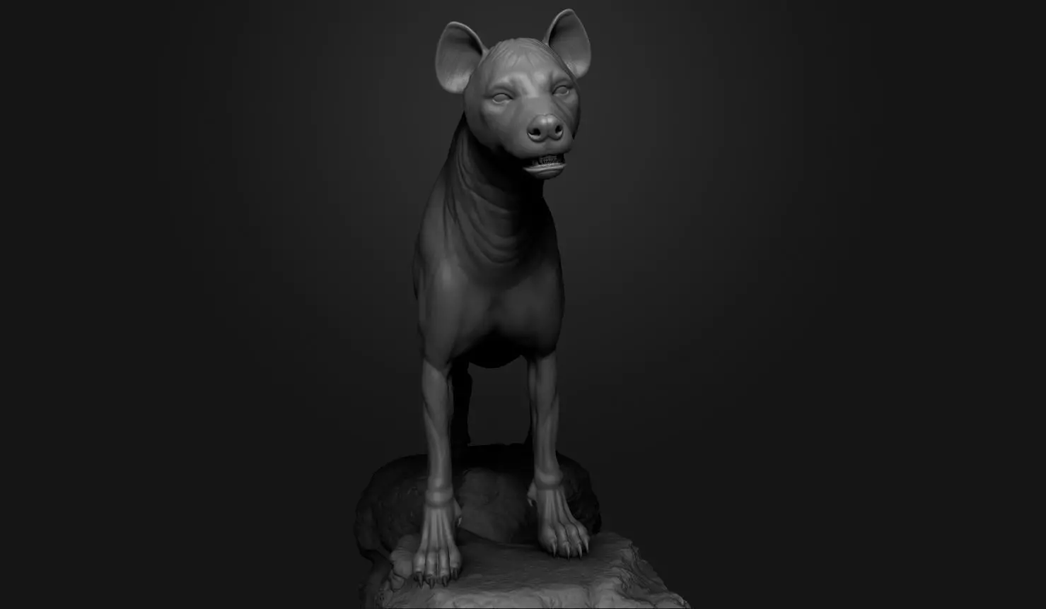 Hyena dog statue 3D model