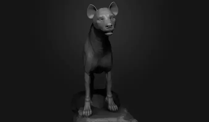 Hyena dog statue 3D model