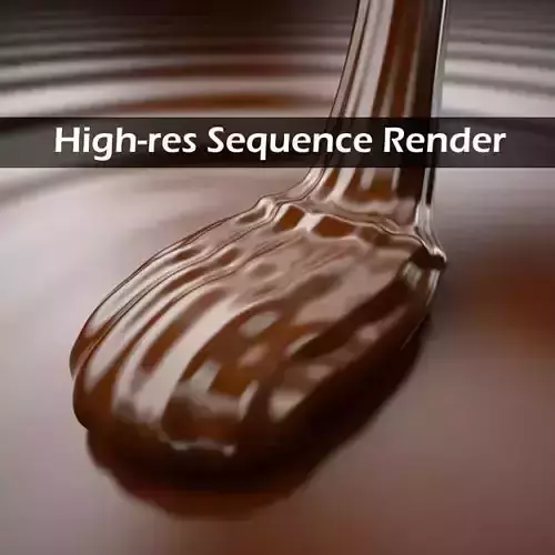 Mousse of Chocolate with render animation 3D model