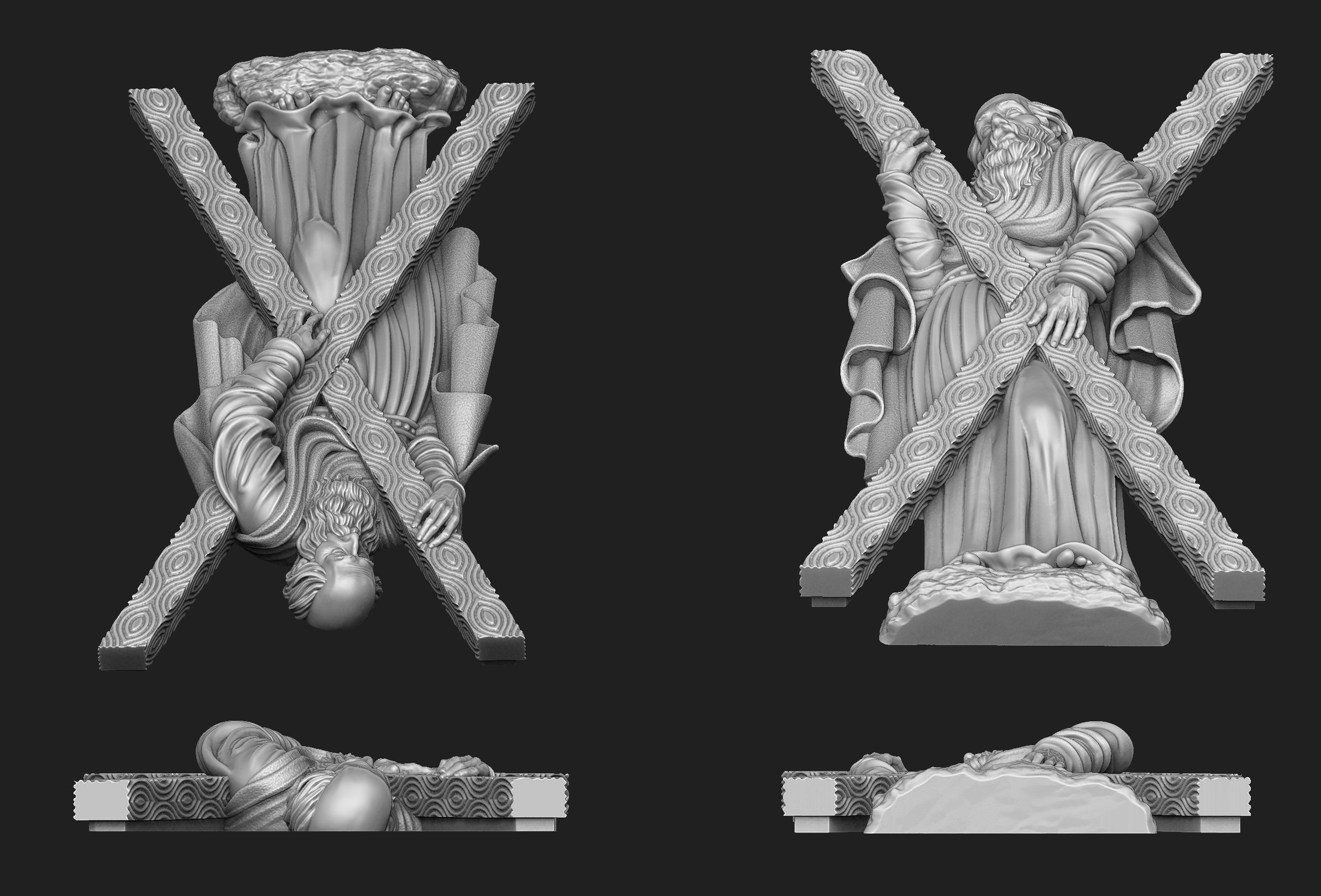 Saint Andrew Relief Set 3D print model_3