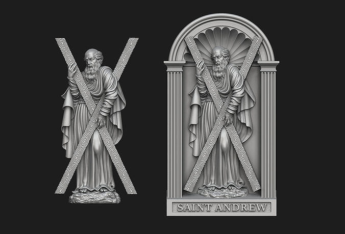 Saint Andrew Relief Set 3D print model