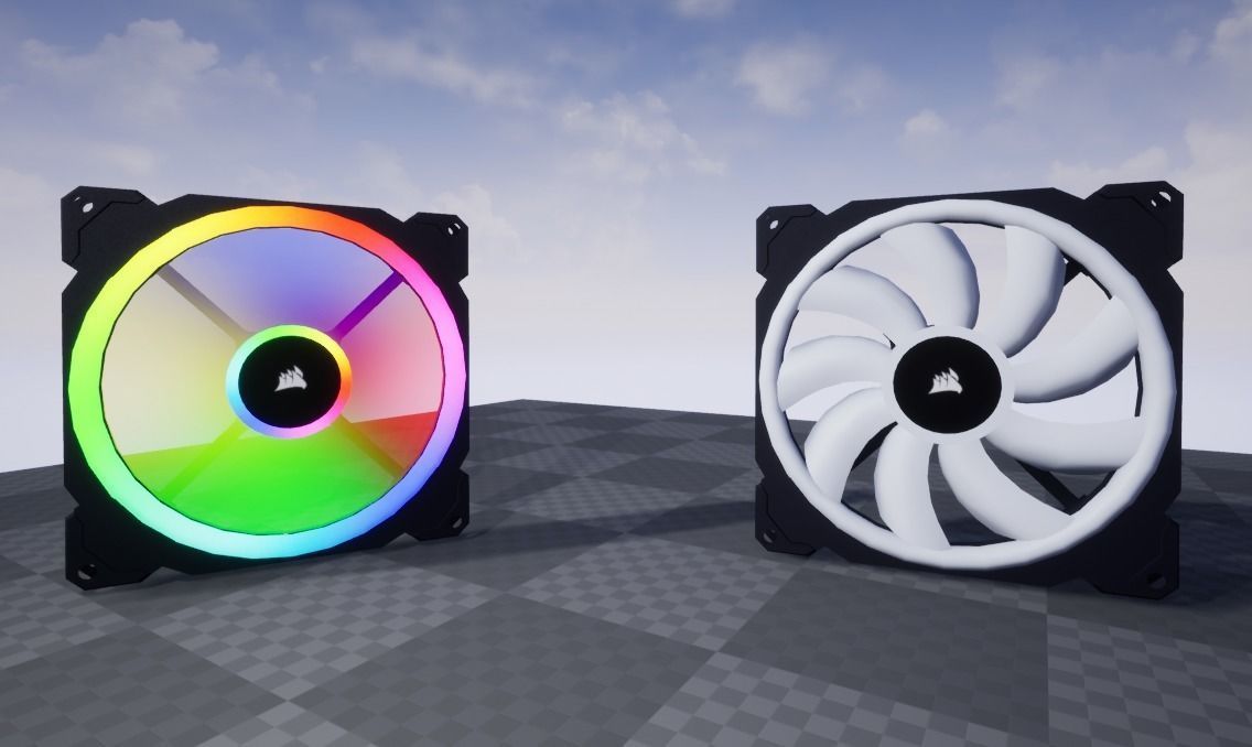 CORSAIR LL RGB FAN Low-poly 3D model_6