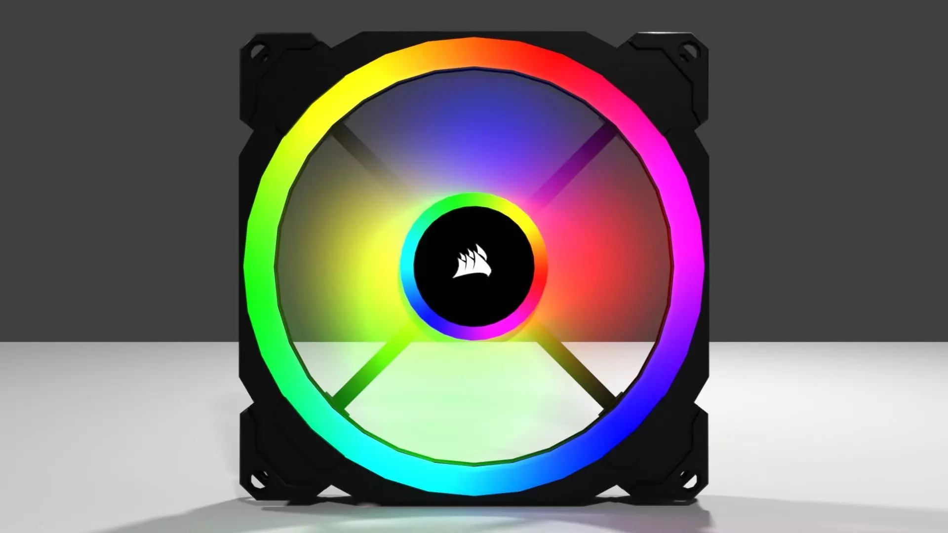 CORSAIR LL RGB FAN Low-poly 3D model_0