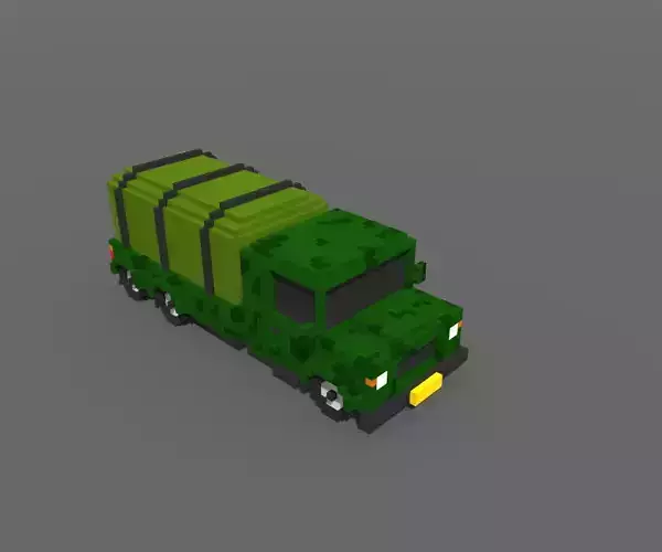 3D voxel military van