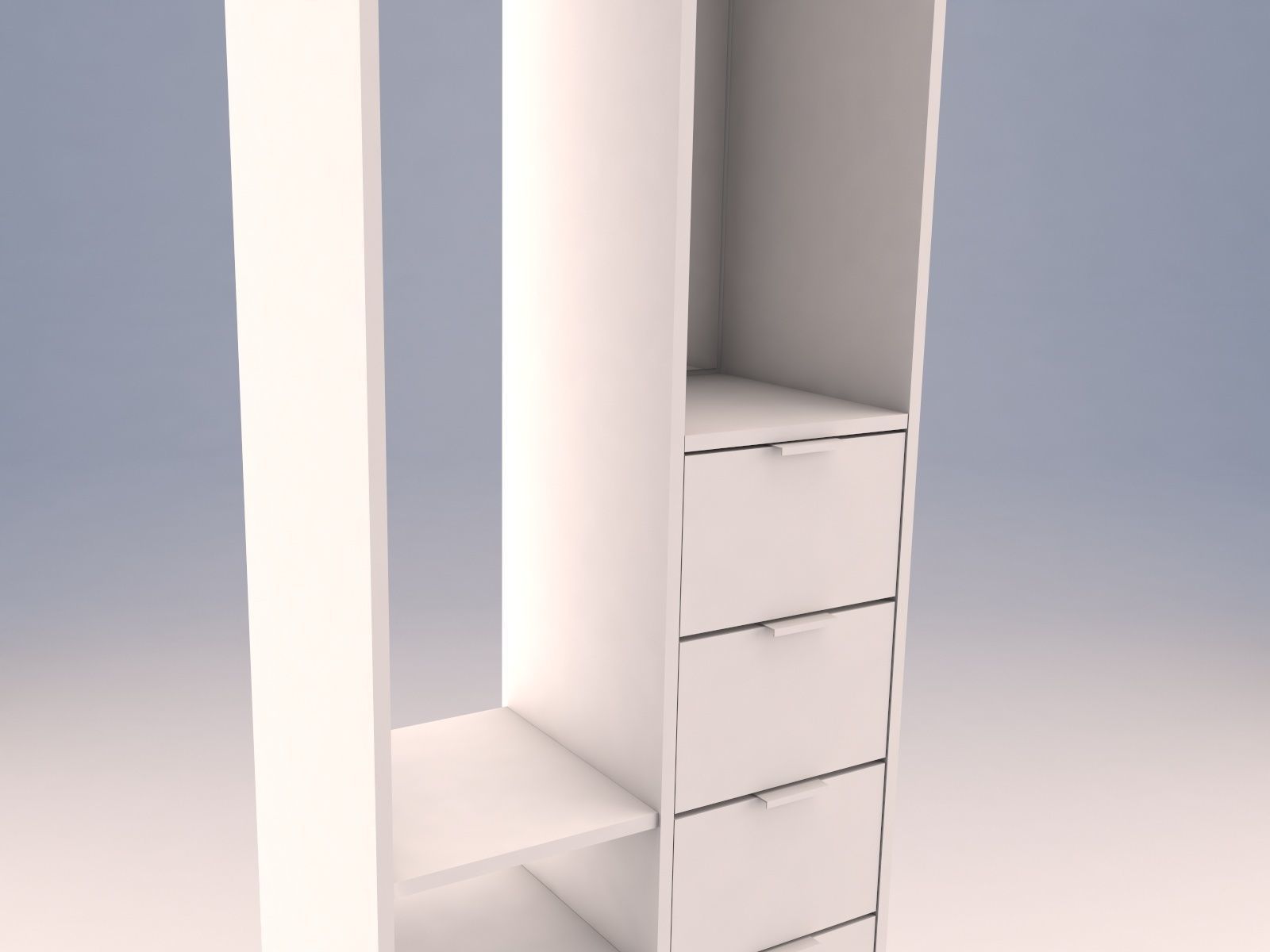 SUNDLANDET open wardrobe Low-poly 3D model_6