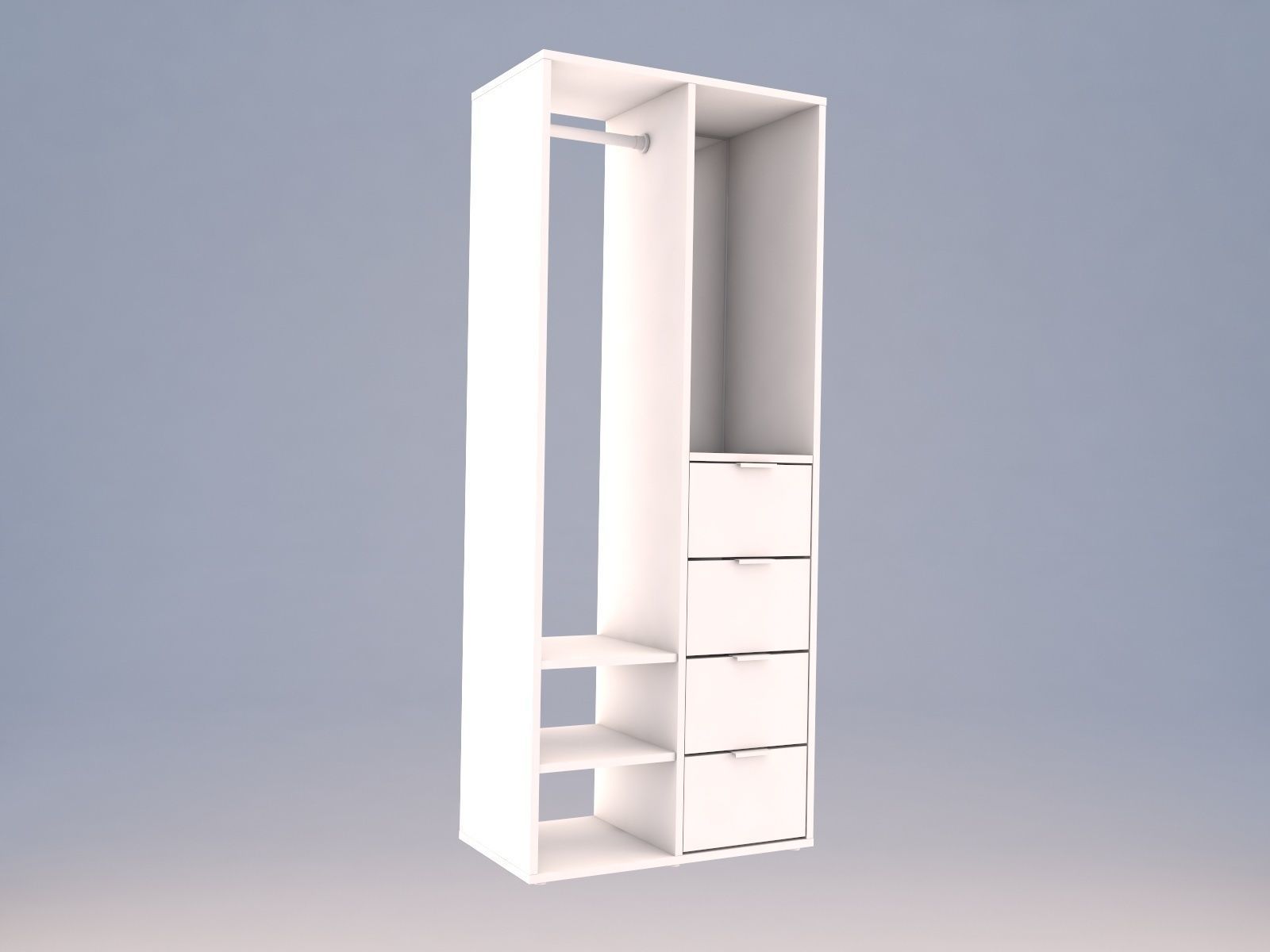 SUNDLANDET open wardrobe Low-poly 3D model_2