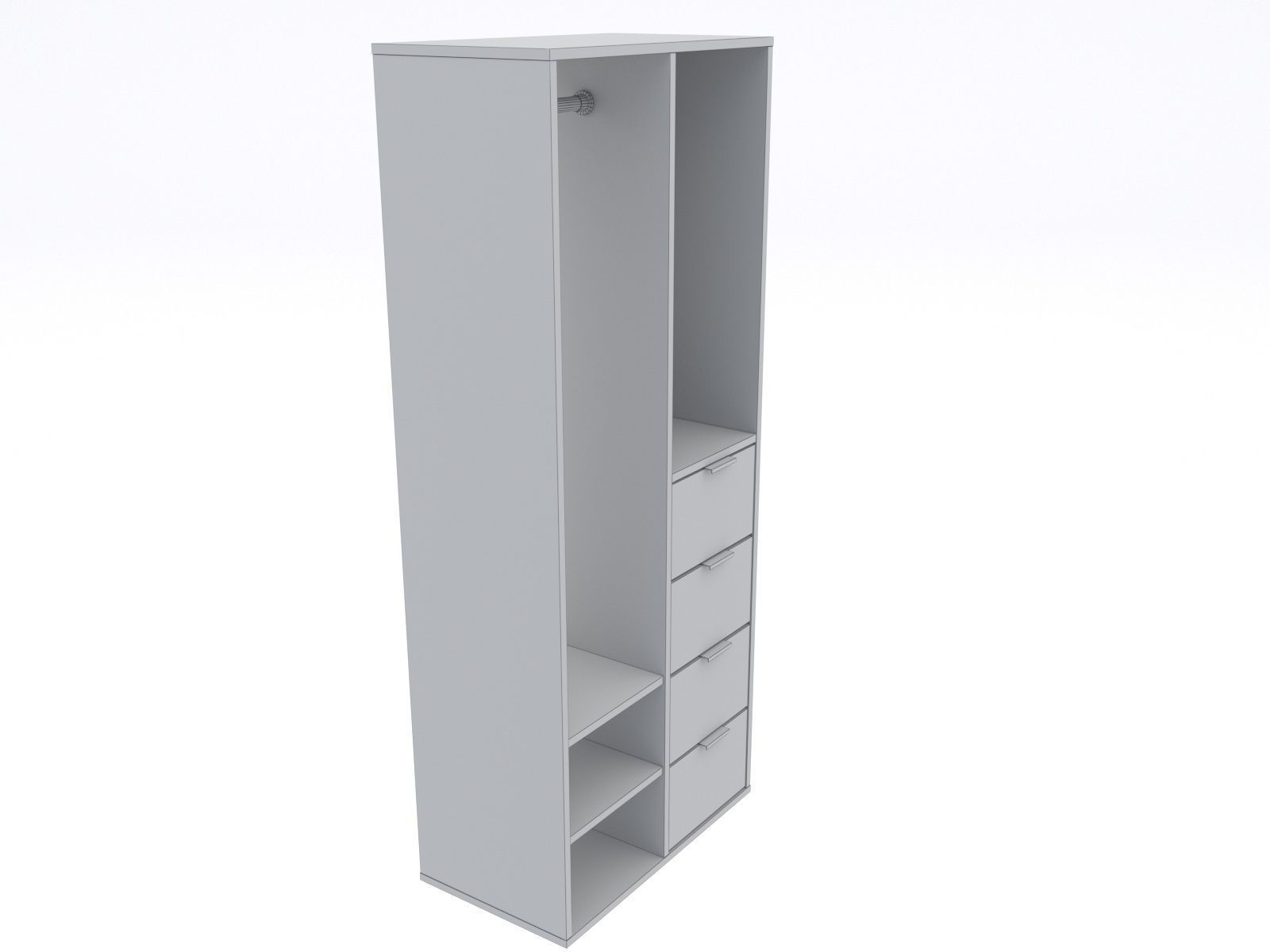SUNDLANDET open wardrobe Low-poly 3D model_11