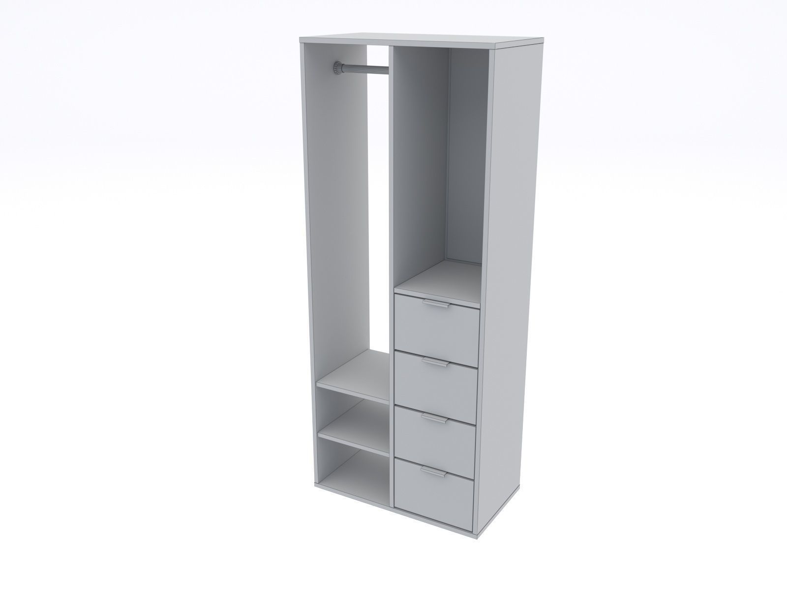 SUNDLANDET open wardrobe Low-poly 3D model_10