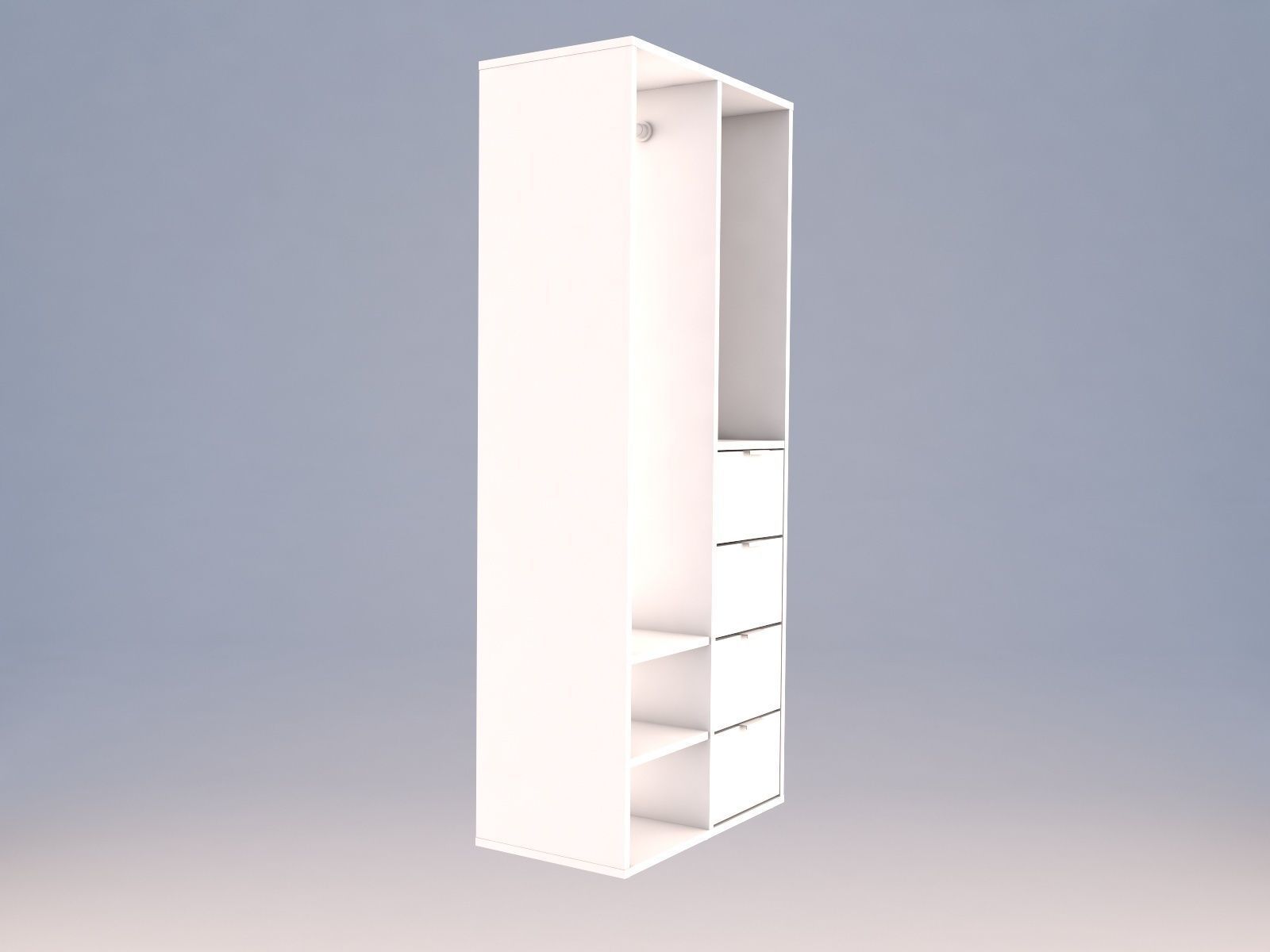 SUNDLANDET open wardrobe Low-poly 3D model_3