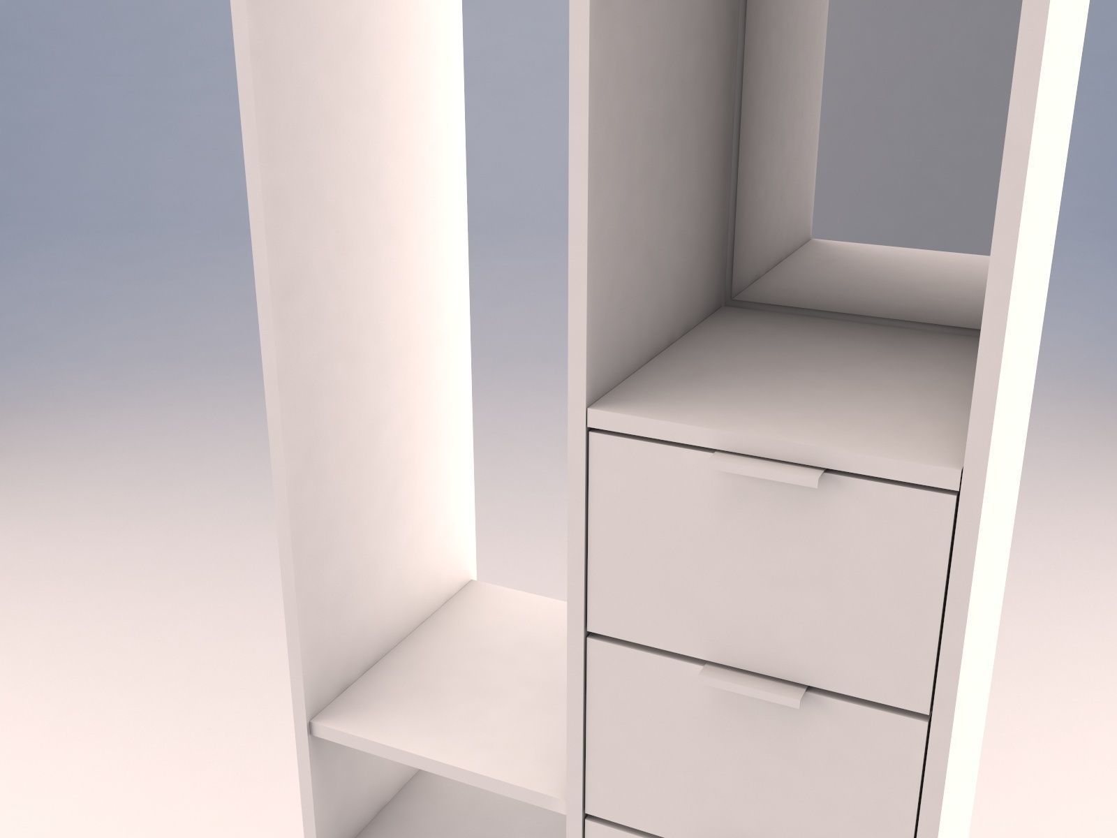 SUNDLANDET open wardrobe Low-poly 3D model_5