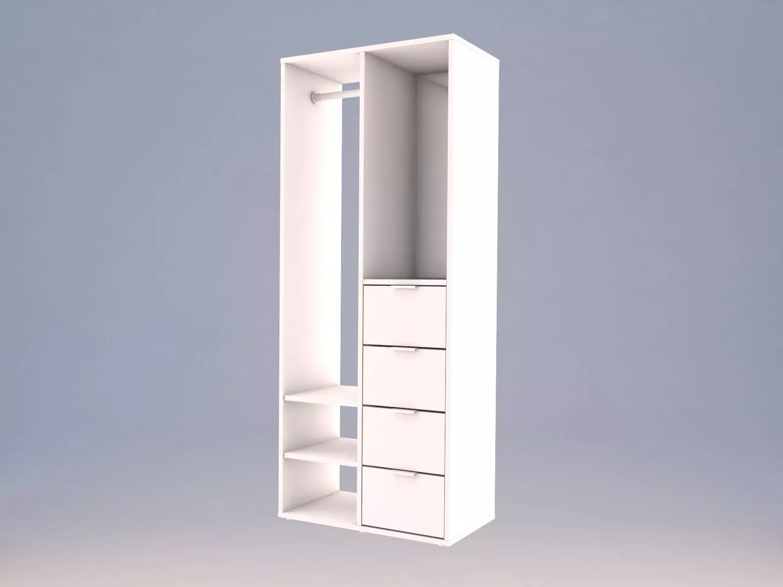 SUNDLANDET open wardrobe Low-poly 3D model_0