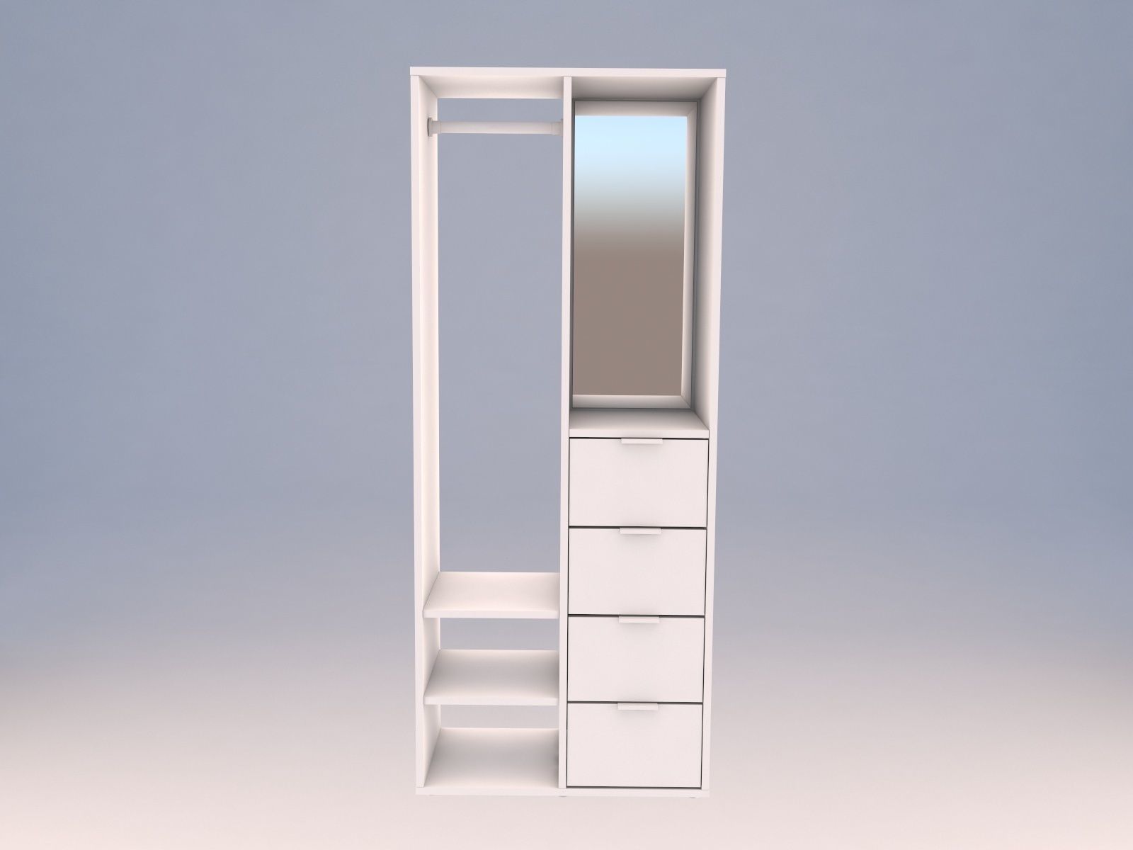 SUNDLANDET open wardrobe Low-poly 3D model_1