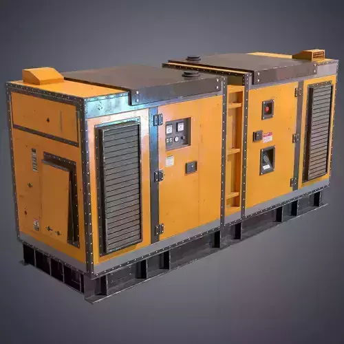 Industrial Power generator Low-poly 3D model