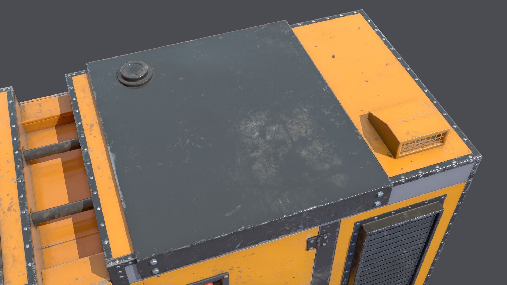 Industrial Power generator Low-poly 3D model_10