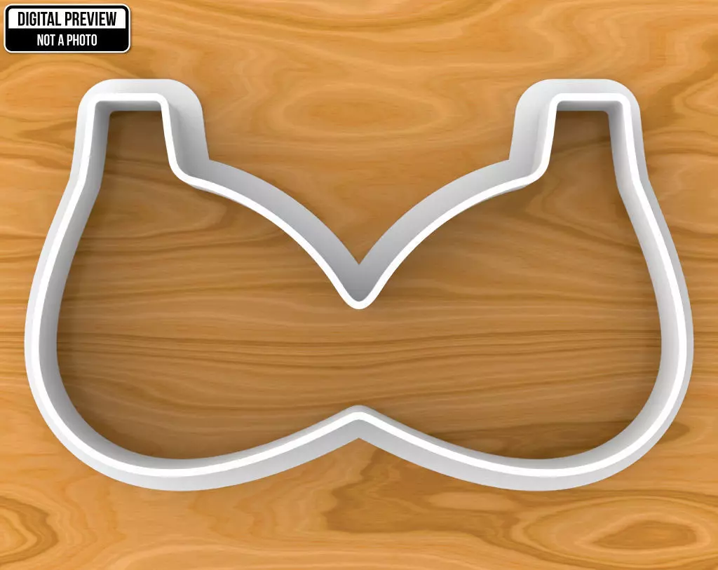 Bra Brassiere Cookie Cutter 3D print model_0