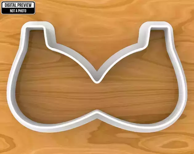 Bra Brassiere Cookie Cutter 3D print model Bra Brassiere Cookie Cutter 3D print model