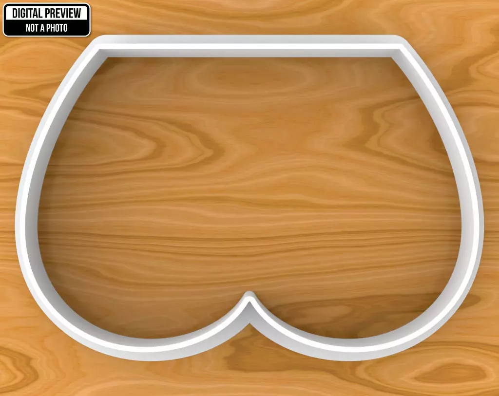 Tushie Cookie Cutter 3D print model_0