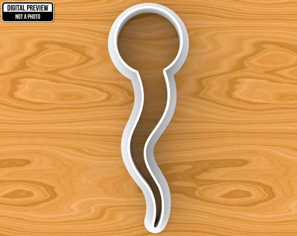 Spermatozoid Cookie Cutter 3D print model_0