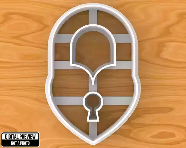 Heart Padlock Love Concept Cookie Cutter