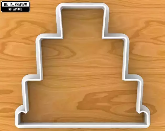 Wedding Cake Cookie Cutter