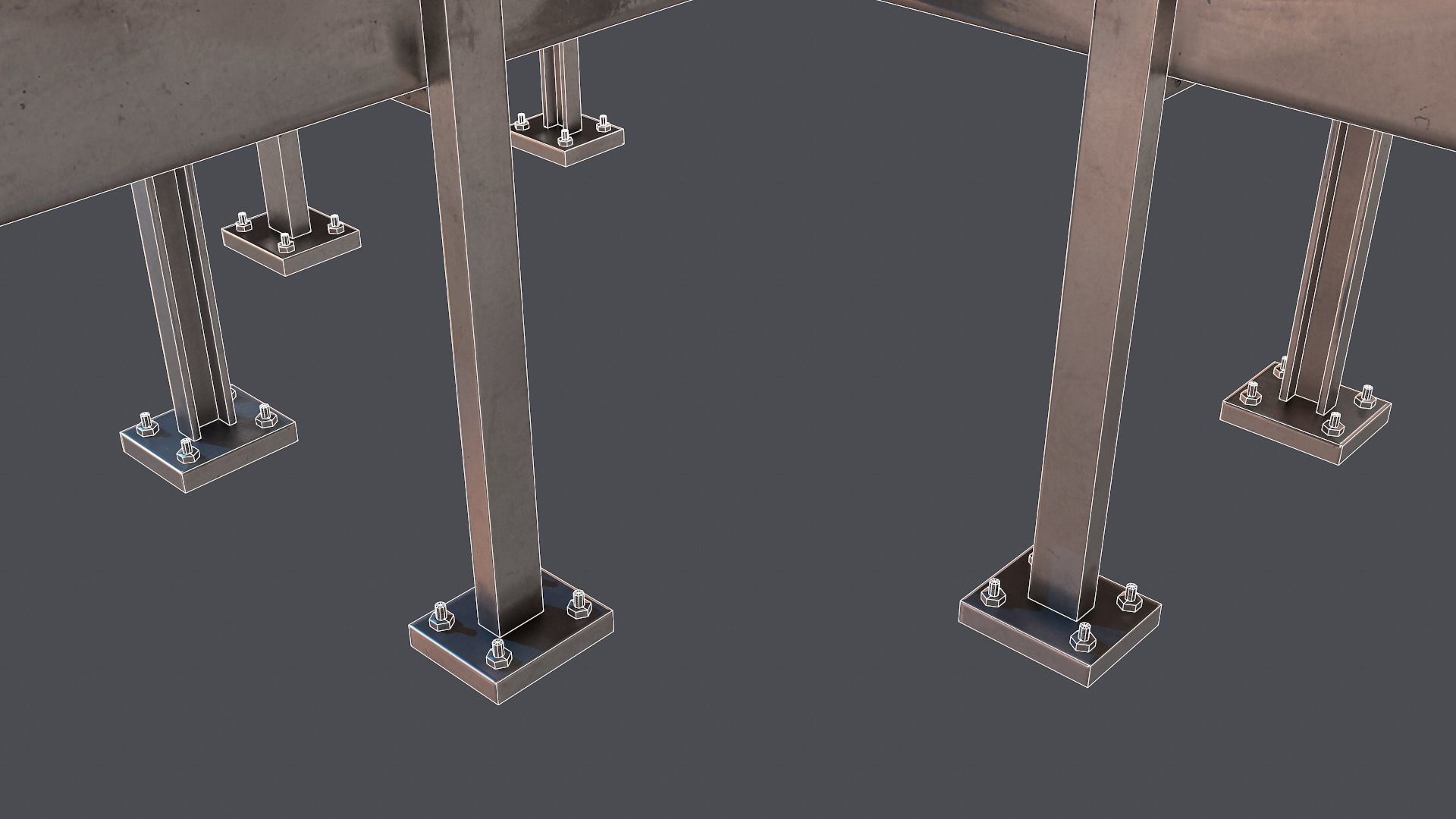 Modular Air ventilation duct Low-poly 3D model_12